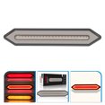 thumbnail image 2 of Shisuyan Trailer Tail Lights Red ABS 1Set 9.2X1.7In, 2 of 8