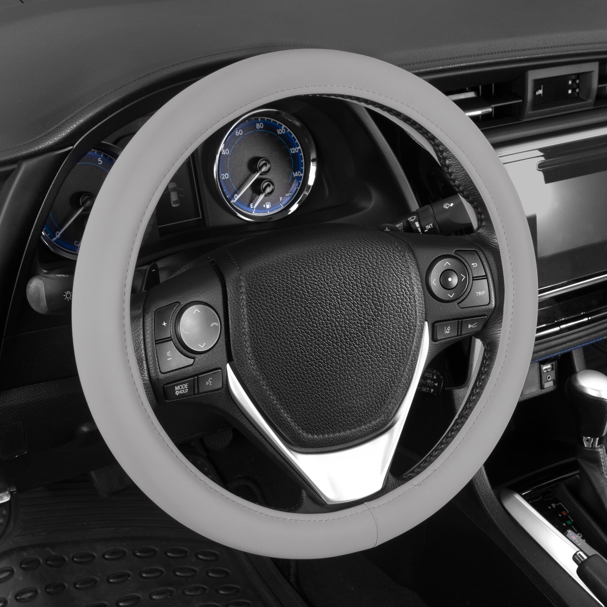 Warmer Hands in Winter Rayauto Steering Wheel Cover -Odorless Grey Cooler Hands in Summer