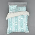 thumbnail image 2 of Ambesonne Nautical Bedding Set 3 Pcs, Sea Animals and Shells, Twin XL, Pale Blue Pale Blue, 2 of 3