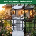 thumbnail image 6 of 16 Panels No Dig Garden Fence 34 ft(L) X 40 in(H) Animal Barrier for Yard, Patio, Garden Borders, Outdoor Decorative Fencing with Thick Pipe Metal Panels, 6 of 6