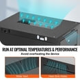 thumbnail image 3 of 15U Wall Mount Network Server Rack 18 Inch Glass Door Lock, 3 of 7