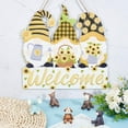 thumbnail image 2 of Welcome Wood Hanging Sign Gnome Sign for Front Door Decor Sunflower Yellow Farmhouse Wall Sign Wooden Gnome Door Hanger with Jute Twine Merry Christmas DIY 11.5x14Inch, 2 of 6