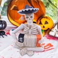 thumbnail image 5 of Happydeer Mini Halloween Skeleton Figurines Resin Guitar/Accordion/Violin Player Skeleton Statue Halloween Collectible Decoration for Home Office Desk Decor (Type C), 5 of 13