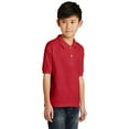 thumbnail image 5 of Gildan DryBlend Youth Jersey Polo shirt, Collared T-Shirt Solid Print Unisex Polo Shirt (Red L), 5 of 5