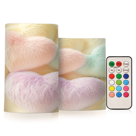 BZSMCE Flameless Candles LED Lights Heart Pillows Creativity Battery Candles