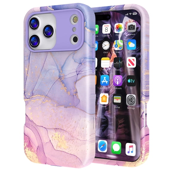 Compatible with iPhone 15 Plus Marble Print Pattern Case, Hybrid Hard Shell Silicone Protective Phone Cover - Resistant Protective Slim Fit Case Shockproof for iPhone 15 Plus, D