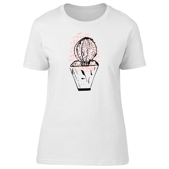 Cool Grunge Ink Cactus Plant T-Shirt Women -Image by Shutterstock, Female XX-Large