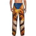 thumbnail image 3 of Picia Artistic Sunflower Corgi Mens Soft Woven Cotton Elastic Waistband Sleep Pajama Pant Lounge Sleep Pant With Pockets And Drawstring-X-Large, 3 of 9