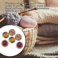 thumbnail image 2 of 100 Pieces Wood Button Multicolored Vintage Decorative Fastener Backpacks Round Button Decor Ornament Jacket DIY Wooden Fastener 15mm, 2 of 9