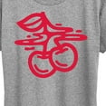 thumbnail image 3 of Instant Message - Bold Distorted Cherries - Women's Short Sleeve Graphic T-Shirt, 3 of 6