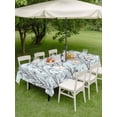 thumbnail image 4 of Outdoor Tablecloth with Umbrella Hole for Patio/Picnic/Party/Camping, Natural Trees Branches Waterproof Table Cloth Rectangle Table Cover Washable, Colored Birds Vintage Rustic Blue (54"x 80"), 4 of 8