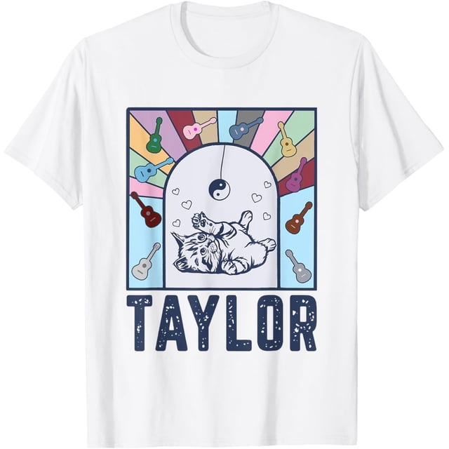 Camiseta de cumpleaños para niña retro de TAYLOR con nombre personalizado