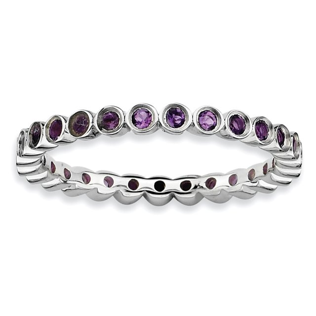 Bague en Argent Sterling Stackable Expressions Améthyste Taille 7