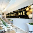 thumbnail image 4 of KatchOn, XtraLarge Happy 50th Birthday Yard Banner - 120x20 Inch | Black and Gold 50th Birthday Banner for Men | 50th Birthday Yard Decorations Men, Over The Hill 50th Birthday Decorations for Women, 4 of 5