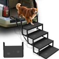thumbnail image 1 of Escalera plegable para perros YACONA de 5 peldaños, resistente, 100 kg, 1 of 9