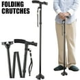 thumbnail image 1 of PENGXIANG Folding Cane with LED Light Anti-Slip Lightweight Disability Aluminium Cane Torch Adjustable Portable Walking Cane for Men Wo, 1 of 9