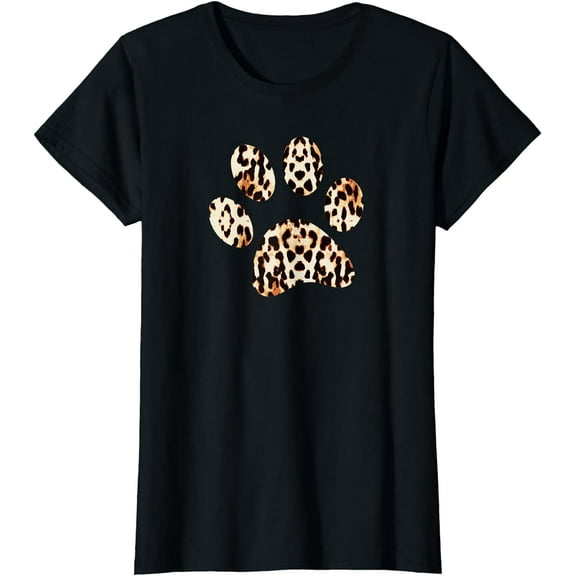 Cool Leopard Cheetah Paw Print T-Shirt