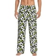 thumbnail image 1 of Kdxio Soccer and Football Pattern Men's Pajama Pants, Elastic Waist with Drawstring and Pockets, Comfortable Loungewear-Small, 1 of 6