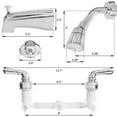 thumbnail image 5 of Pacific Bay Tub and Shower Faucet Trim Kit Non-Metallic ABS Bathroom Fixtures, Polished Chrome, 5 of 9