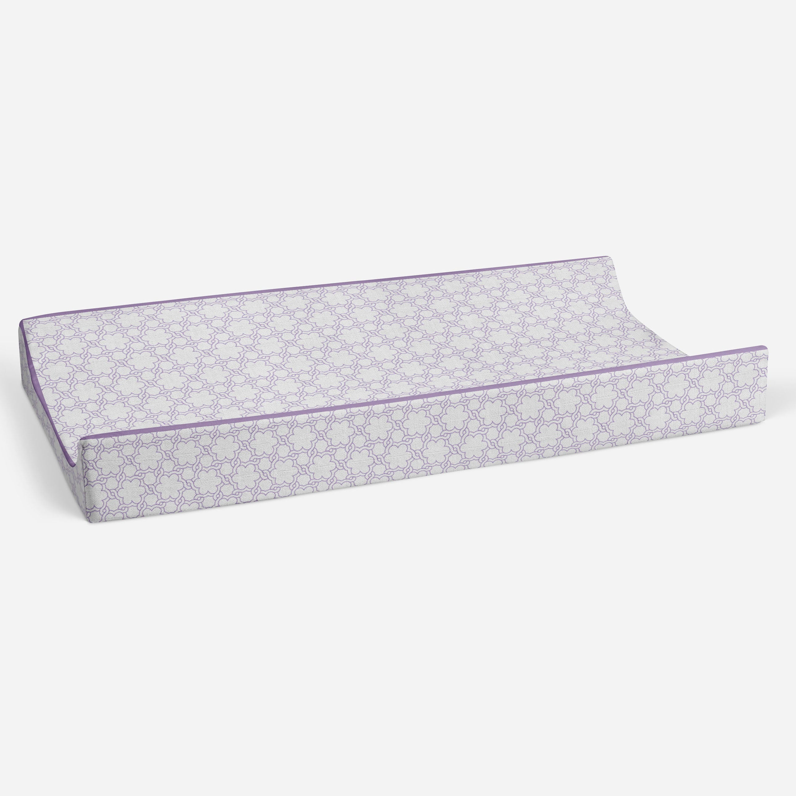 Floral Lilac Quilted Muslin Changing Pad Cover