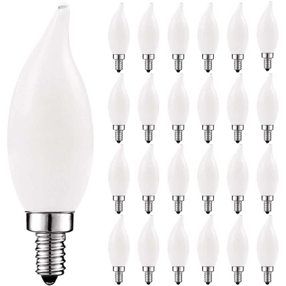 Luxrite LED Chandelier Light Bulbs, E12 LED Bulb Dimmable, 60 Watt