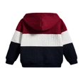 thumbnail image 2 of Jacquard Contrast Color Hooded Long Sleeve Tops for Men, 2 of 5