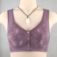 thumbnail image 1 of Conjunto de lencería Sujetador frontal con botones para mujer Ropa interior inalámbrica de alto soporte y fácil cierre (Púrpura S) Cgtredaw Púrpura T S para Mujer, 1 of 5
