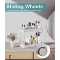 thumbnail image 2 of GHSDFBB Under Sink Organizer, Under Cabinet Basket Organizer Drawer with Hooks, Bathroom Standing Rack, Multi-purpose Storage Shelf,White, 2 of 7