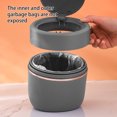 thumbnail image 5 of Small Trash Can with Lid, Mini Trash Can for Bathroom, Office and Bedroom, Small Bathroom Garbage Can with Swing Top, Compact Waste Basket for Desk, Dorm & Home, Gray - Xuniizn, 5 of 9