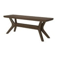 thumbnail image 3 of Plank+Beam Solid Wood Verso Dining Bench, 48" Entryway Bench, Minimalist Room Bench, Walnut, 3 of 10