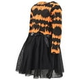 thumbnail image 2 of Girls Tie Dye Fall Halloween Tutu Dress with Bow (5Y, Orange), 2 of 5