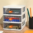 thumbnail image 3 of Three-Layer Storage Desktop Storage Box Plastic Drawer Dressing Table Makeup, 3 of 10