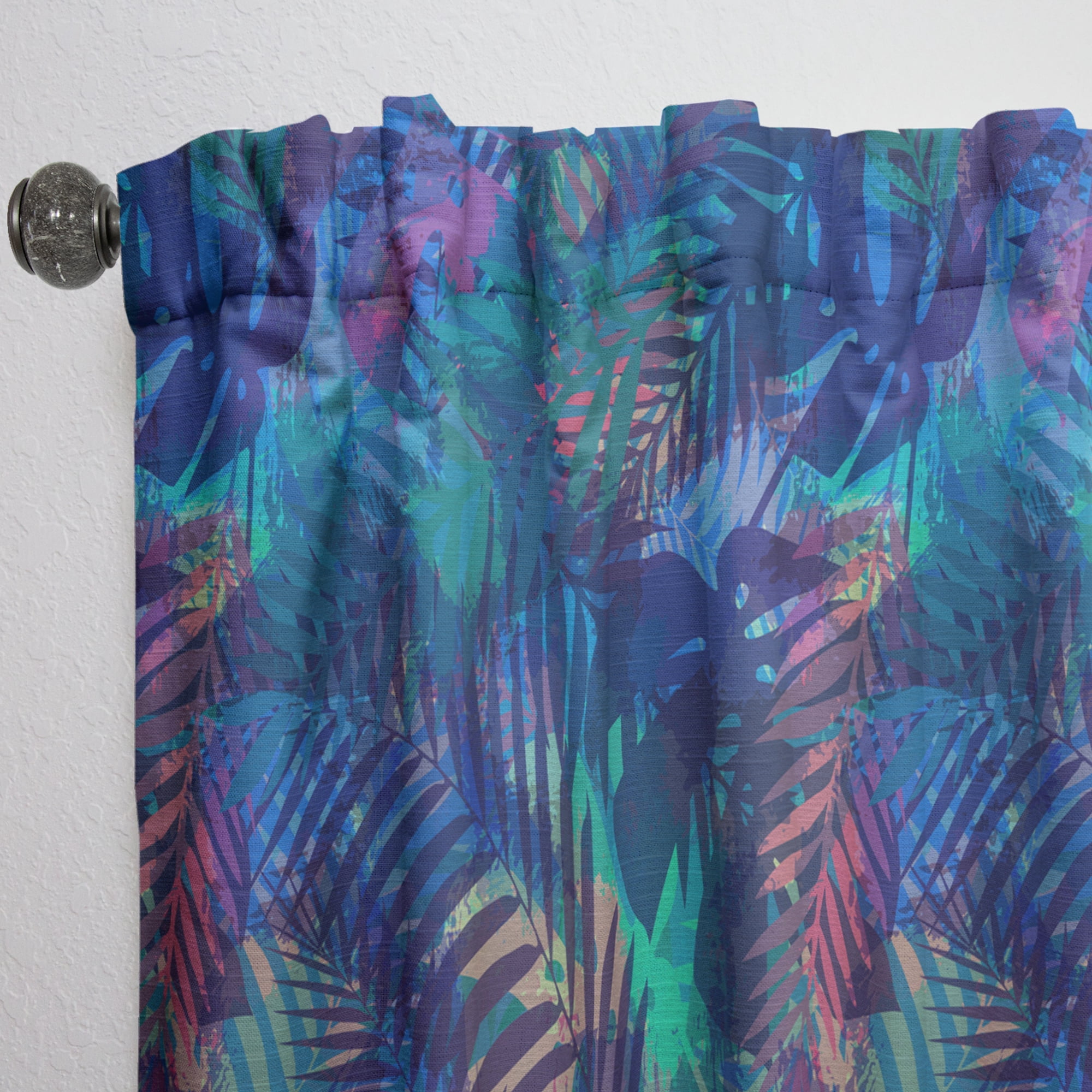Designart 'Tropical Blue Mood VII' Modern & Contemporary Curtain Panel