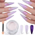 thumbnail image 1 of Polvo de Uñas Cromado Perla Blanca Moonlight de editTime, 1 of 8