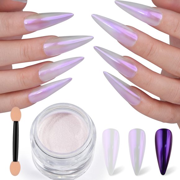 Polvo de Uñas Cromado Perla Blanca Moonlight de editTime