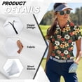 thumbnail image 6 of Binienty Hawaiian Hibiscus Matching Couple Golf Shirts Classic Fit Short Sleeve Funny Golf Shirt for Men Women Versatile Quarter Zip Pullover for Golf Running Sports Outing Wear, 6 of 7