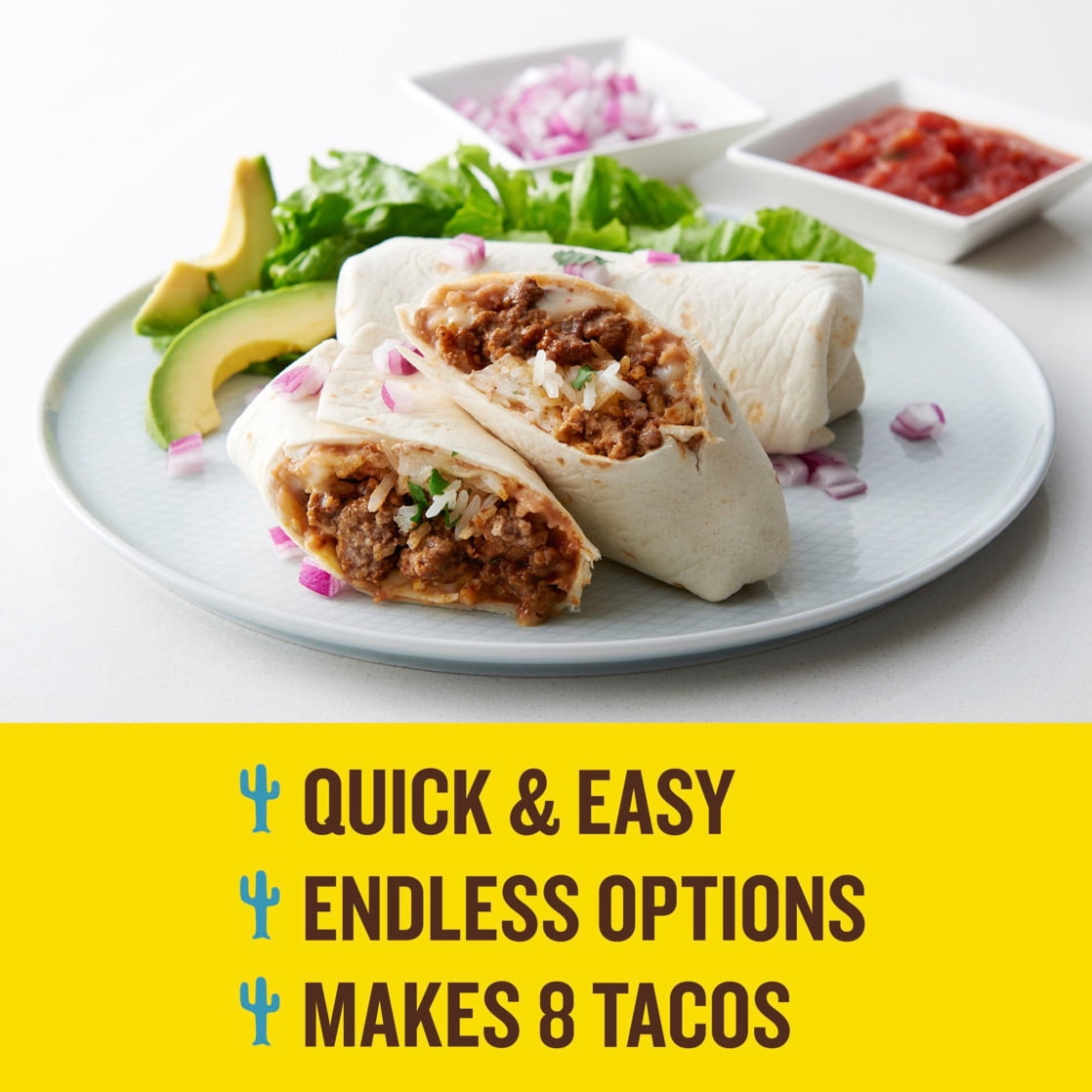(3 pack) Old El Paso Carb Advantage Tortilla Rounds Taco Kit, Easy Meal Prep, 8 Count, 10.6 oz