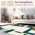 thumbnail image 2 of ODIKA 4'x6' Machine Washable Non-Slip Area Rug, Abstract Geometric High Traffic Rug, Teal, 136745, 2 of 7