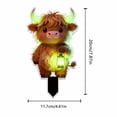 thumbnail image 3 of Acrylic Cow Garden Stake, Realistic Cow with Lamp Garden Decor, Animal Statues for Outdoors Porch Patio Yard Decoration, 3 of 6
