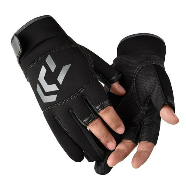 Patrón de flecha Guantes de pesca universales Protector solar transpirable para pesca al aire libre