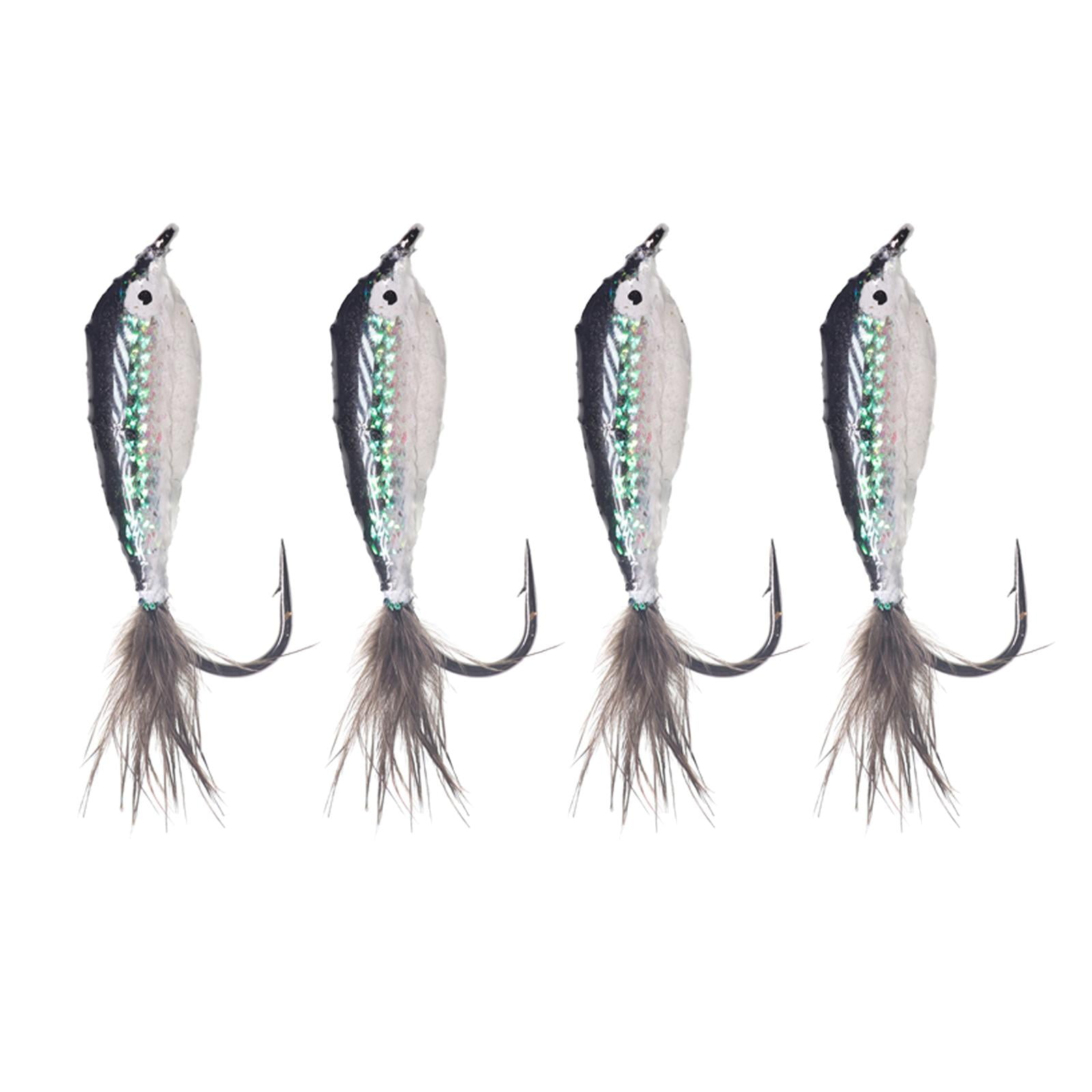 Epoxy Minnow Streamer Fly Saltwater Bass Trout Perch , 4pcs D,  21mm(0.83inch) 