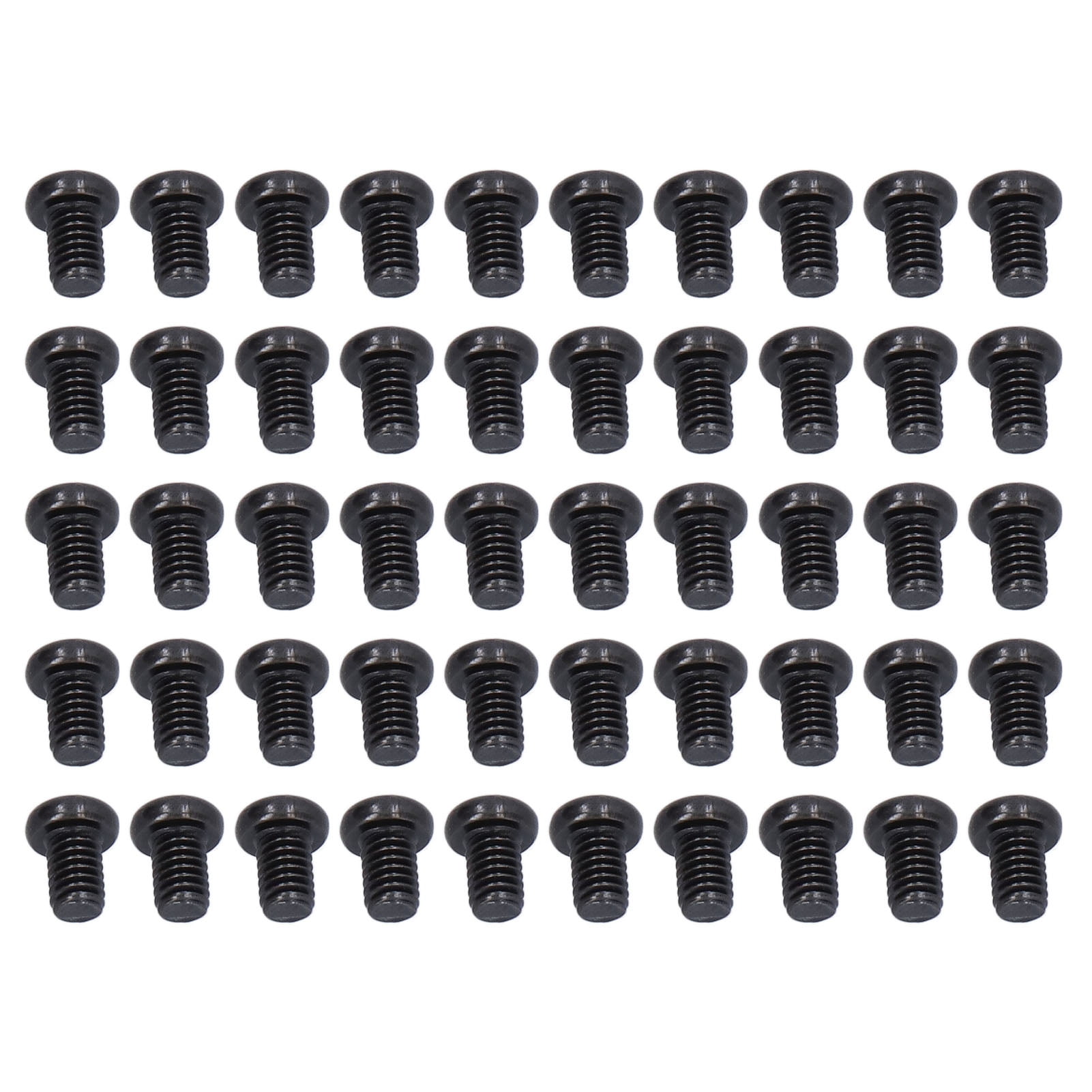 Pan Machine Bolts Fastener,50pcs DIN 7985 Steel Black Zinc Plated