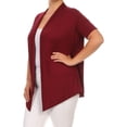 thumbnail image 3 of Women's Plus size Casual Open Front Short Sleeve Cardigan, 3 of 5