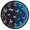 Galaxy Tiny Rainbow Butterfly, variant on Dailycode Night Light Wall Clock Glow in The Dark 12 inch Battery Operated Silent Luminous Clocks, Slate Blue Ditsy Floral