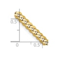 thumbnail image 3 of Auriga Fine Jewelry 14K Yellow Gold 3.9mm Flat Beveled Curb Chain Anklet 9inch for Women, 3 of 6