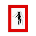 thumbnail image 1 of Hot Woman Dancing Outline Picture Display Art Red Photo Frame, 1 of 4