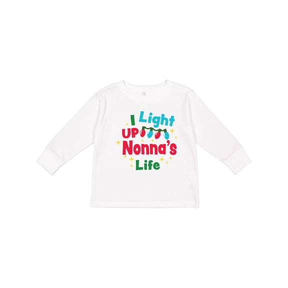 Inktastic Christmas I Light up Nonna's Life Boys or Girls Long Sleeve Toddler T-Shirt