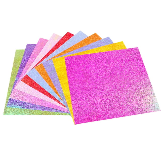 400pcs Shining Glitter Folding Paper DIY Craft Paper Wrapping Origami Pearlescent Paper