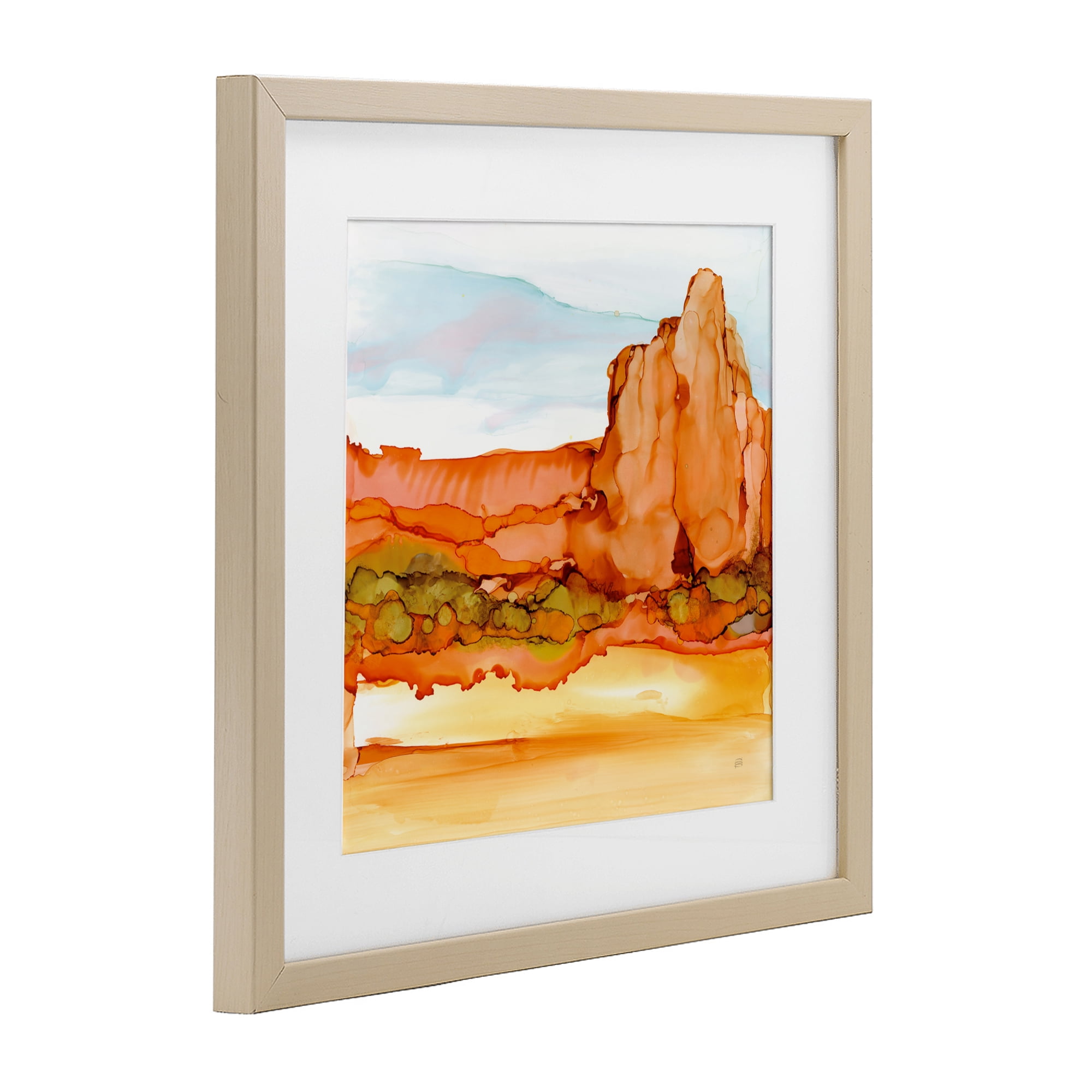 Stupell Industries Earthy Desertscape Illusion Birch Framed Print Under Glass, design by Chris Paschke