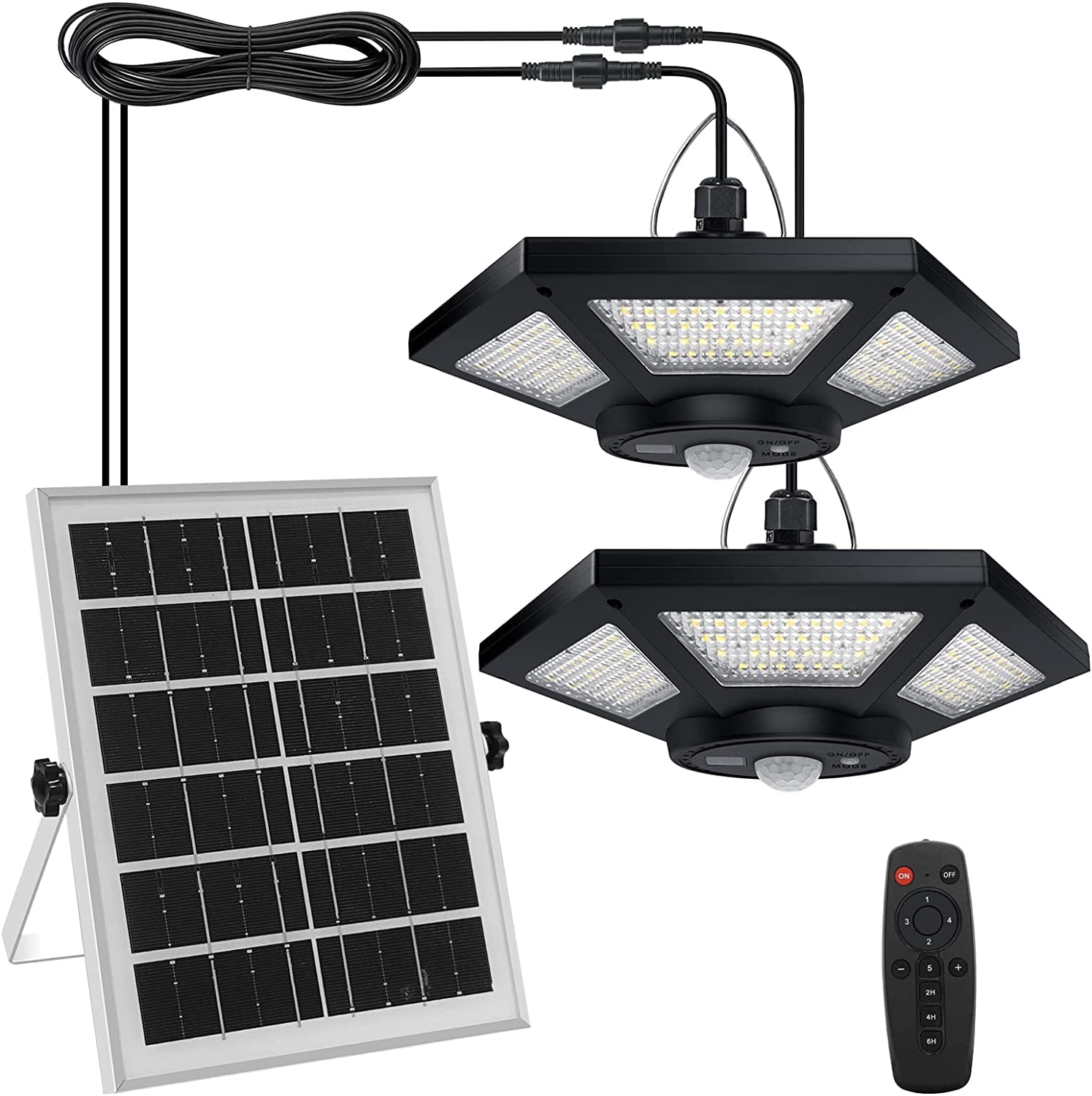 Solar Shed Light Indoor Outdoor Auzev Solar Powered Pandent Daytime Work Lights with 5 Lighting
